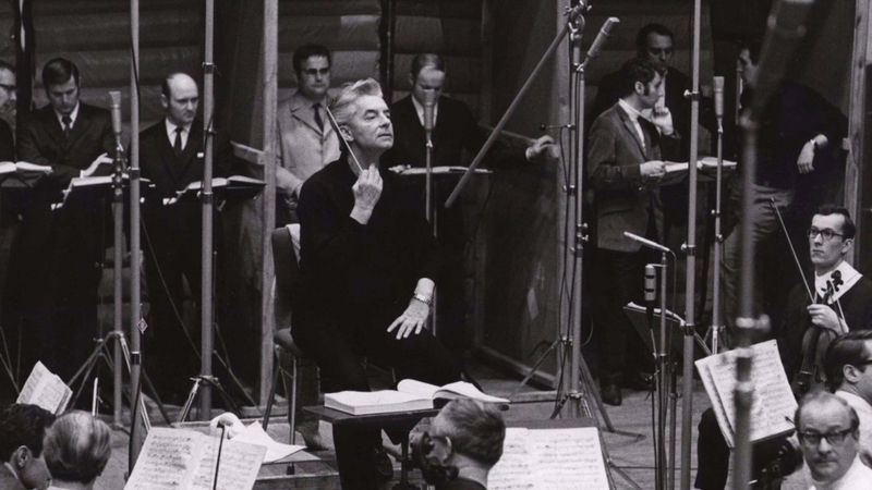 Herbert von Karajan and Staatskapelle Dresden at a recording session 1970 | Copyright: © S. Lauterwasser; Karajan Archive