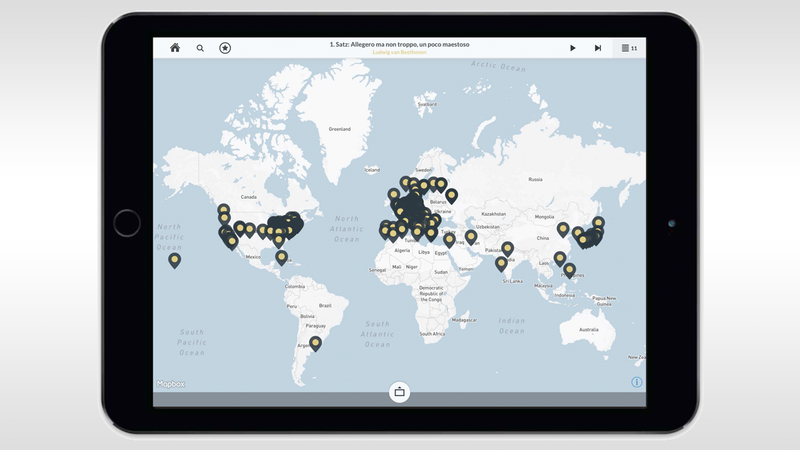 	Follow the life and work of Herbert von Karajan on a map. | Copyright: © Eliette und Herbert von Karajan Institut