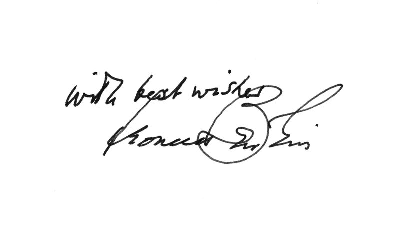 Leonard Bernstein autograph | Copyright: © 3B Produktion – Büro für bewegtes Bild