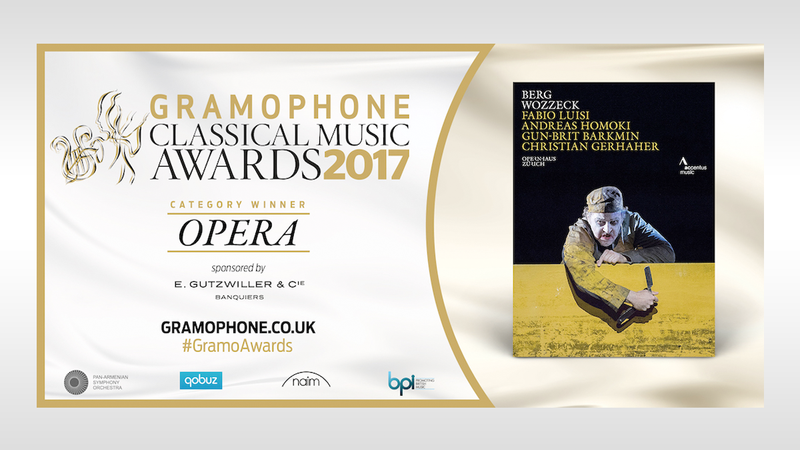 Gramophone Award 2017 for „Wozzeck“ | Copyright: © Accentus Music