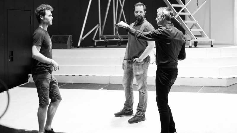 Don Giovannni rehearsals - Philippe Sly, Étienne Dupuis and Ivo van Hove | Copyright: © E. Bauer/OnP