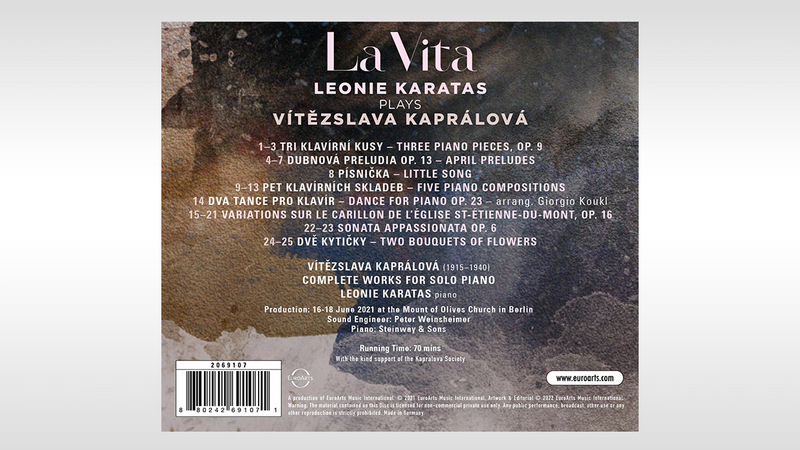 La Vita - Leonie Karatas plays Vítězslava Kaprálová – Cover | Copyright: © EuroArts Music International