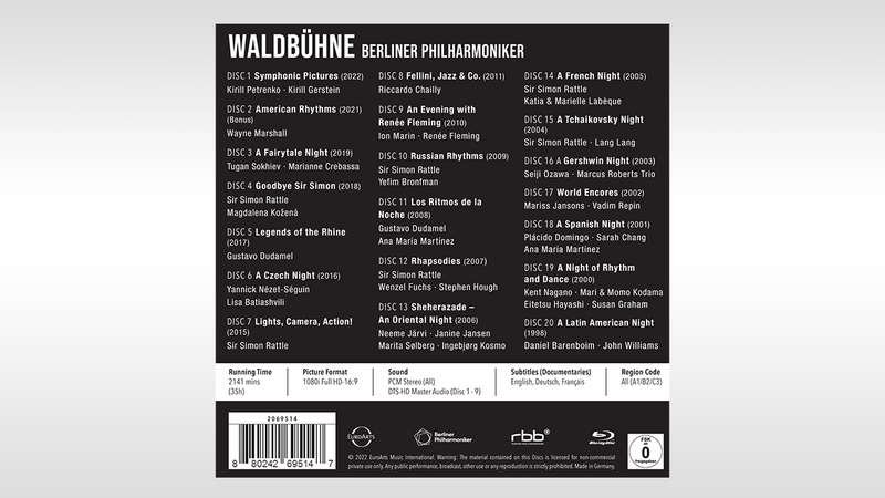 Blu-Ray: <br />Berliner Philharmoniker: Waldbühne –20 Blu-ray Box | Copyright: © 41377