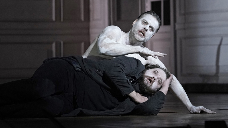 Allan Clayton as Hamlet and John Relyea as the Ghost in Brett Dean’s HAMLET | Copyright: © Karen Almond / Met Opera