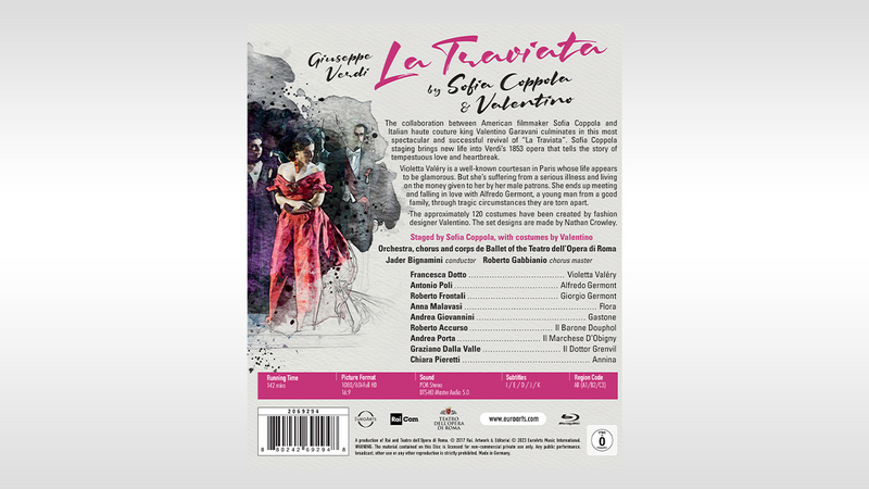 Bild-ID: 42276  La Traviata by Sofia Coppola & Valentino – Back Cover | Copyright: © EuroArts Music International