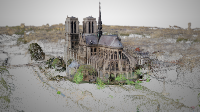 Notre Dame 3D data, by Andrew Tallon in collaboration with Iconem Paris | Copyright: © Ars Electronica