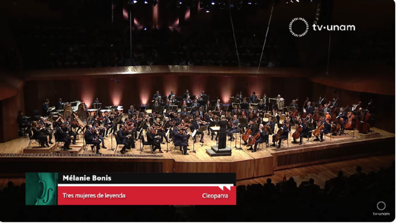 OFUNAM Orchestra with the director Ligia Amayo playing the firts Mélanie Bonis piece.  | Copyright: © TV UNAM