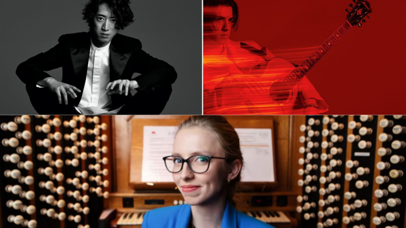 Hayato Sumino, Marcin and Anna Lapwood | Copyright: © top left: Hayato Sumino | top right: Nick Fancher | bottom: Rii Schroer/eyevine/laif