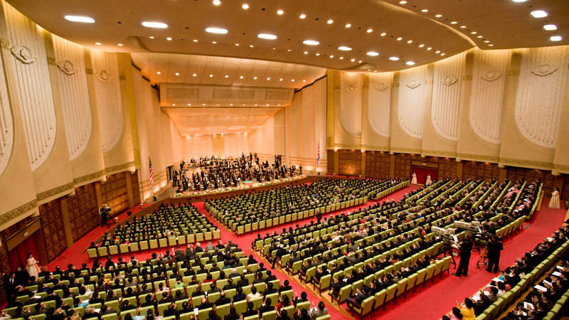 The New York Philharmonic plays at the East Pyongyang Grand Theatre | Copyright: © Chris Lee