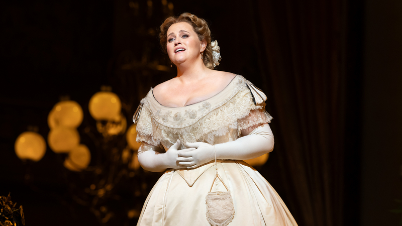 Rachel Willis-Sørensen as Arabella and Tomasz Konieczny as Mandryka in Strauss' Arabella | Copyright: &copy; Marty Sohl / Met Opera