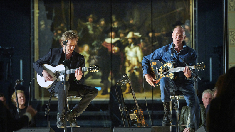 Sting performs in front of Rembrandt's 