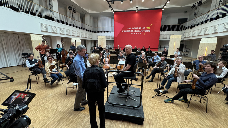 Filming with Paavo Jarvi and Deutsche Kammerphilharmonie Bremen | Copyright: &copy; Senseless Films